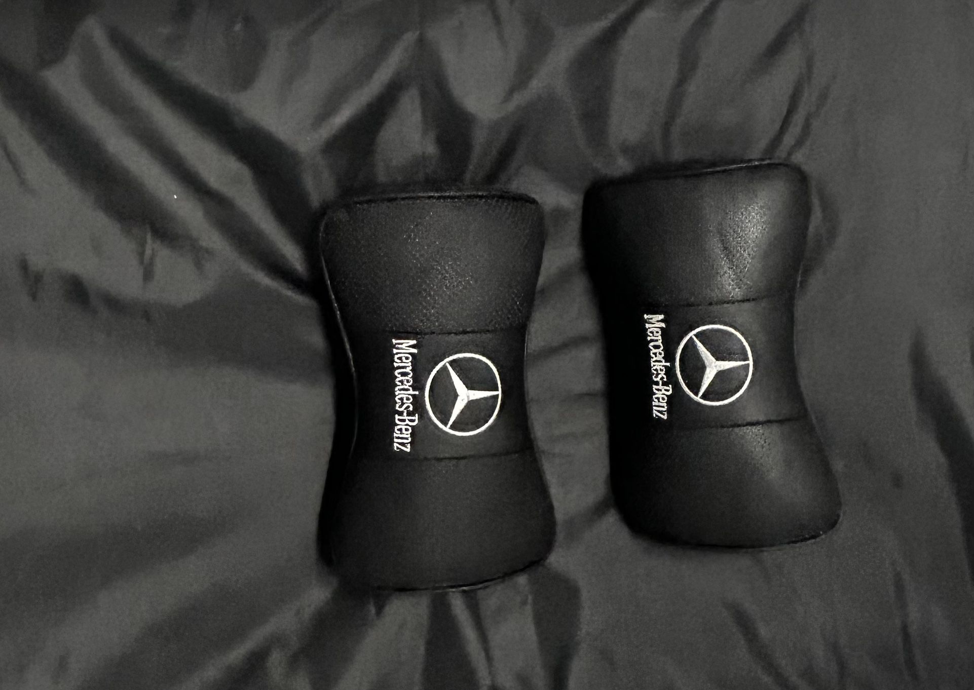 Mercedes Benz 2 Pack Car Neck Leather Pillow