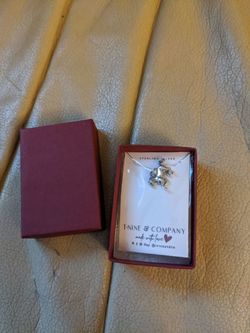 Sterling silver horse necklace