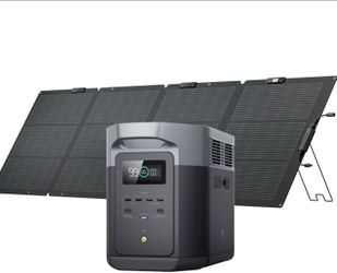 Ecoflow delta 2 max with 220 watts solar panel
