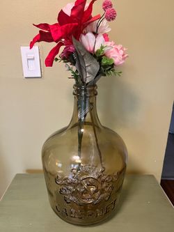 Cabernet Decorative Large Glass Bottle -