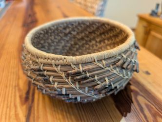 Handcrafted Coiled Pine Needle Basket