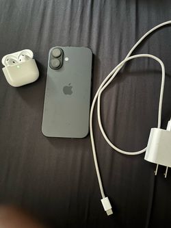 I phone 16, AirPod pros, iPhone type c fast charger