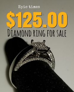 diamond ring ....in silver.....nice