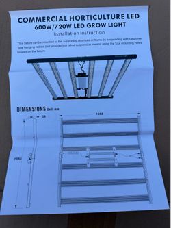 Hortibloom Commercial Horticulture LED 600W/720W Grow Light