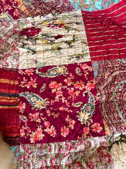 Boho Patchwork Quilt Floral Paisley