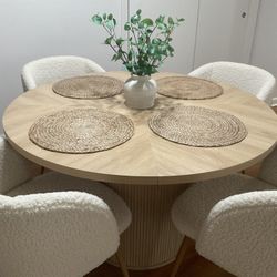 Dining Table with 4 Chairs – Barely Used – $500 (Set)