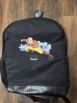 Avatar the Last Airbender Aang Backpack with Laptop Sleeve & Water Bottle Pockets - New with Tags