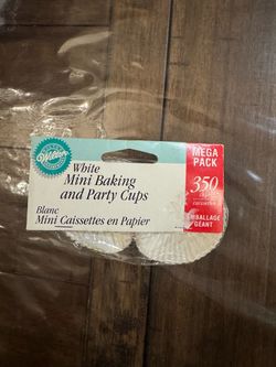 Wilton white mini baking and party cups, 350 count #cupcakes #baking  350 pc and 1 1/4 in diameter