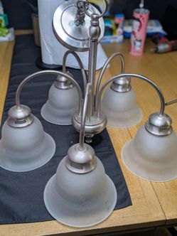 5 Light Glass Chandelier
