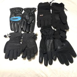 Like New 2 Large , 1 Medium And 1 Small Cold Weather, Snow Gloves