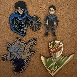 Superhero Anime Pin Lot Nightwing Power Rangers Sasuke