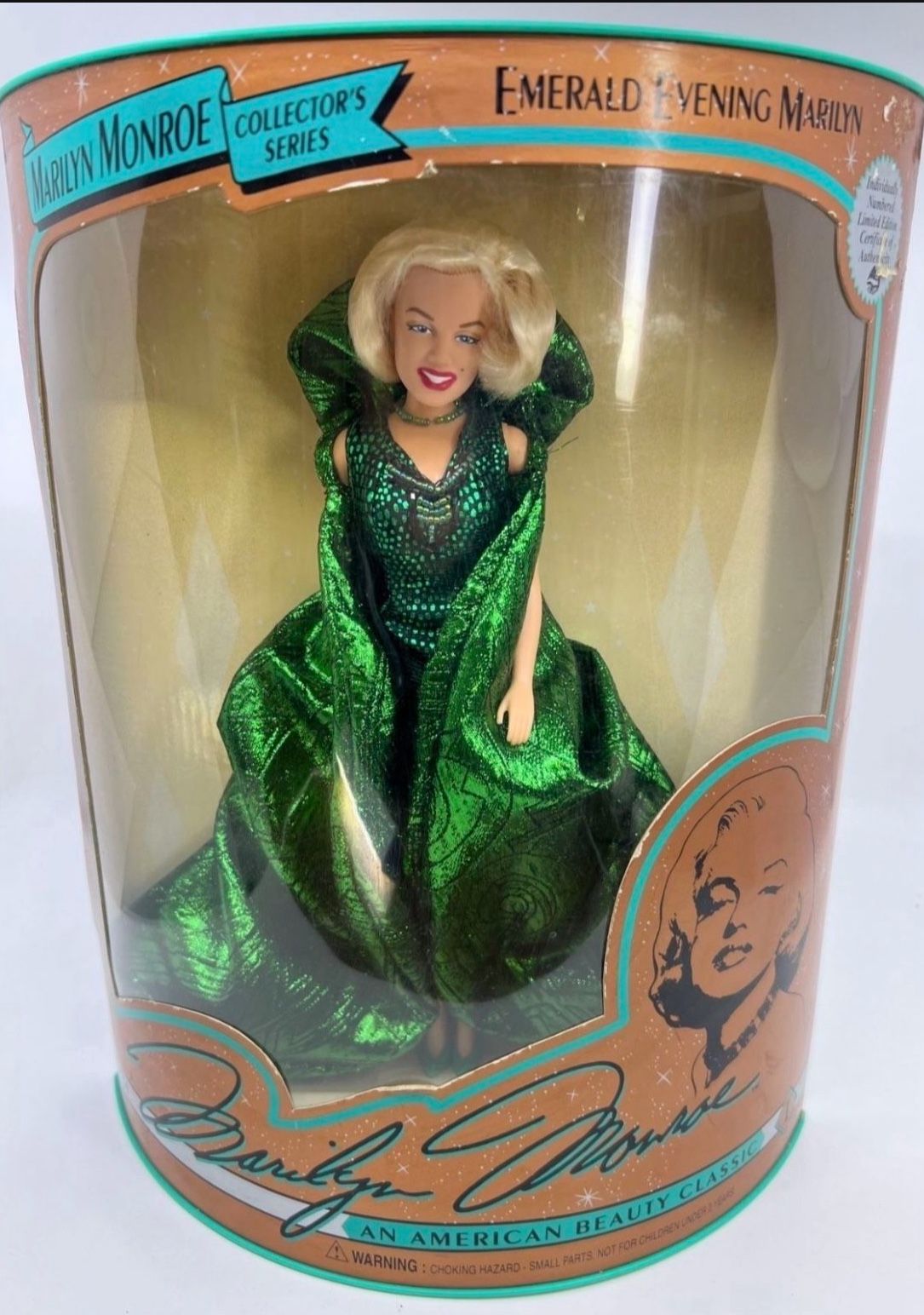 1993 Emerald Evening Marilyn Monroe Doll Collectable Figure