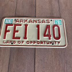 Vintage Arkansas License Plate