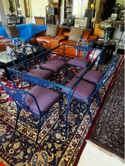 Vintage patio set 1970s cast aluminum