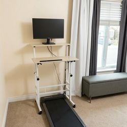 Barely Used Complete Walking Desk Setup – Monitor & Treadmill Included!