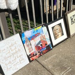 Air BnB beautiful wall art and photography framed