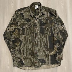 Vintage 90s Tall Timber Camo Leaves Limbs Print Heavy Twill Hunting  Mens Medium 