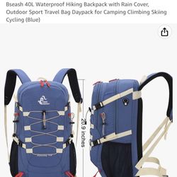 Hiking Backpack - Waterproof  with Rain Coat