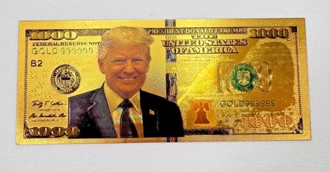 Gold Foil note 1000 bill