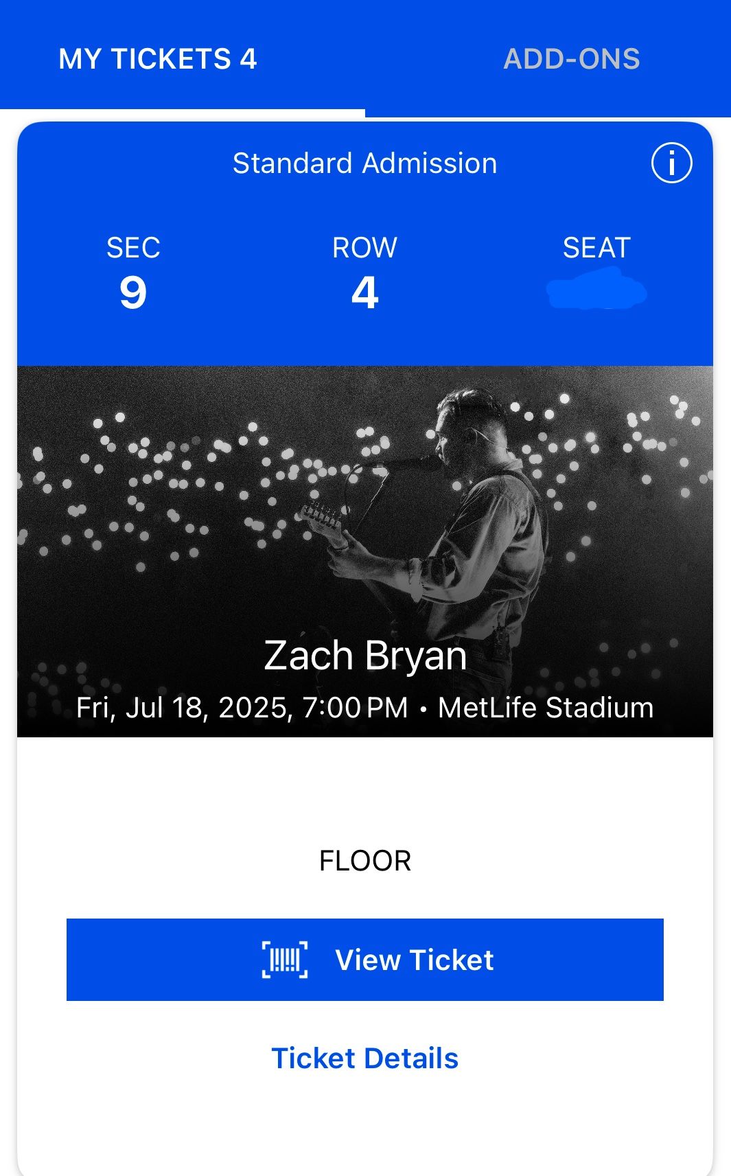 Zach Bryan Concert Tickets 7/19 MetLife Stadium