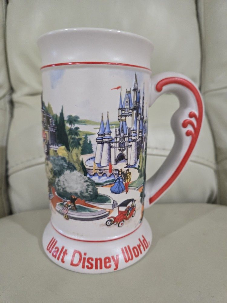 Walt Disney World Theme Park Ceramarte Brazil Ceramic Beer Stein Mug