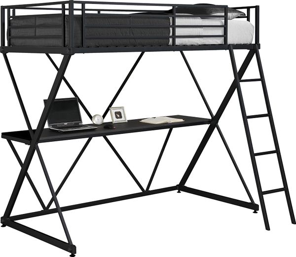 Dhp X Loft Metal Bunk Bed Frame With Desk Space Saving Design Dhp X Loft Metal Bunk Bed Frame With Desk Space Saving Design Twin Black For In Santa Ana Ca Offerup