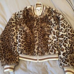 Spiritual Gangsta Fury Cheetah Faux Bomber Jacket Woman’s XS