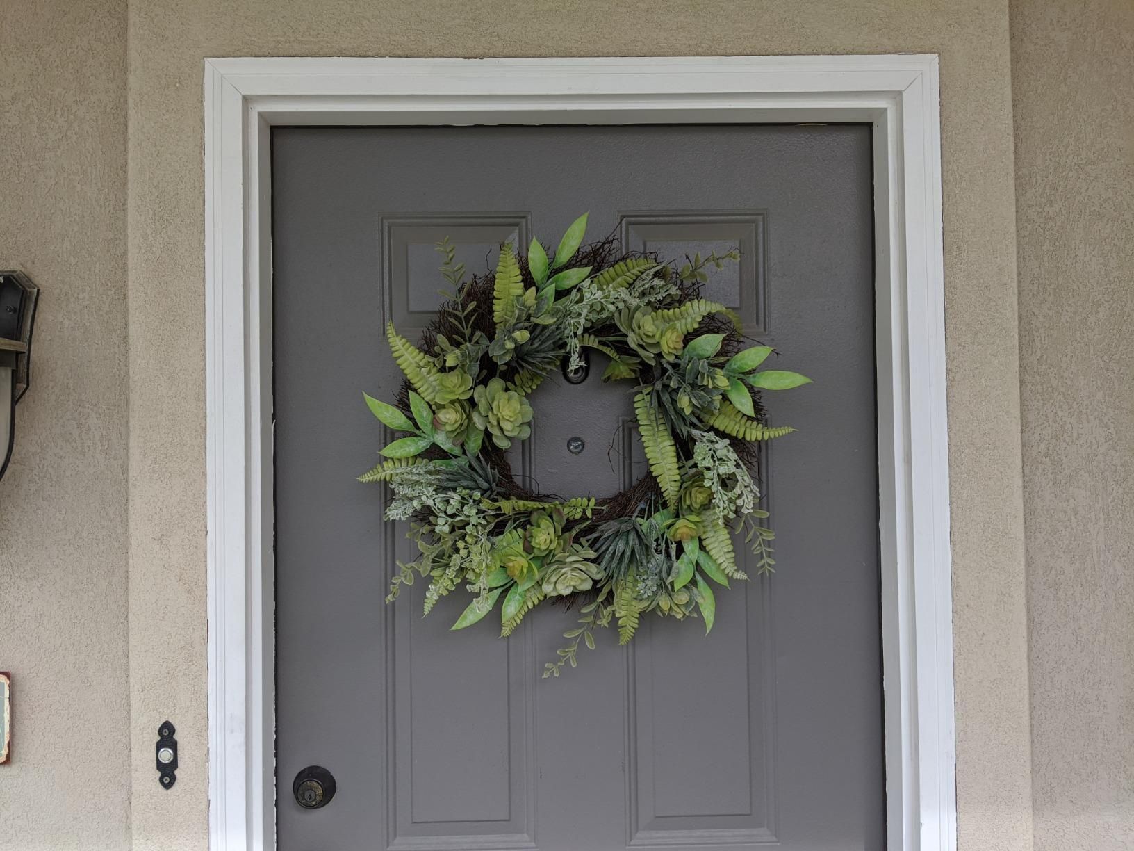 Succulent Front Door Wreath