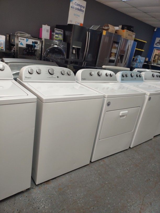 WHIRLPOOL WASHER 4.2 AND DRYER SET SOIL LEVEL AUTO SENSING DEEP WATER WASH RINSE OPTIONS 