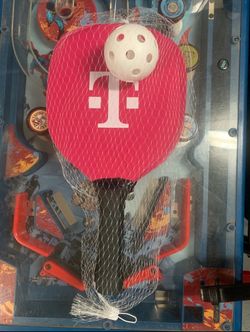 T-Mobile Tuesday Pink Pickleball Set – 2 Wooden Paddles + 1 Ball – $5