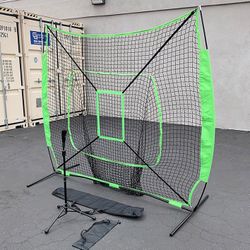 (Brand New) $70 Baseball Softball Practice Set (Include 7x7ft Net and Ball Tee) Batting Training 
