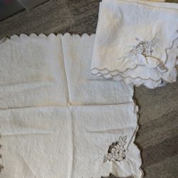 Antique White Cloth Napkins
