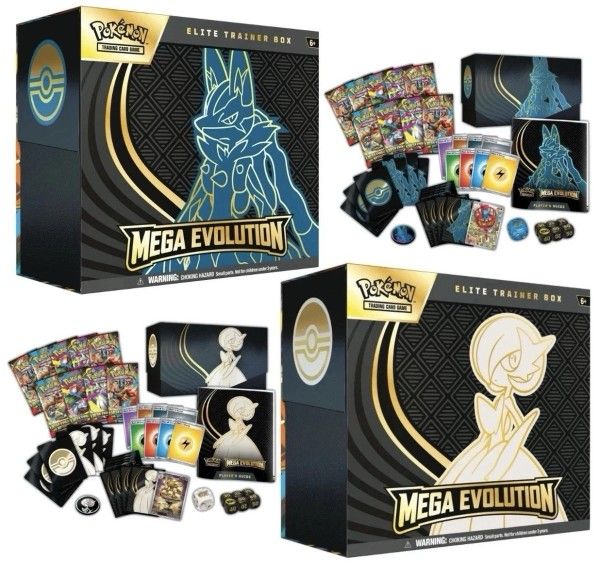 Pokémon Mega Evolutions Elite Trainer Box (Lucario And Gardevoir), and Booster Bundle Package!