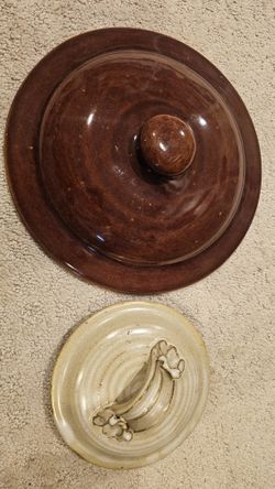 Antique Crock Pot Lids