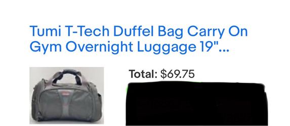 Tumi Duffel Bag 