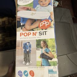 POP N' Sit Portable On the Go Chair, Blue –Seat for Indoor/Outdoor Use Fast/ NEW
