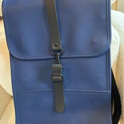 Waterproof Backpack Navy Blue Quality Canvas