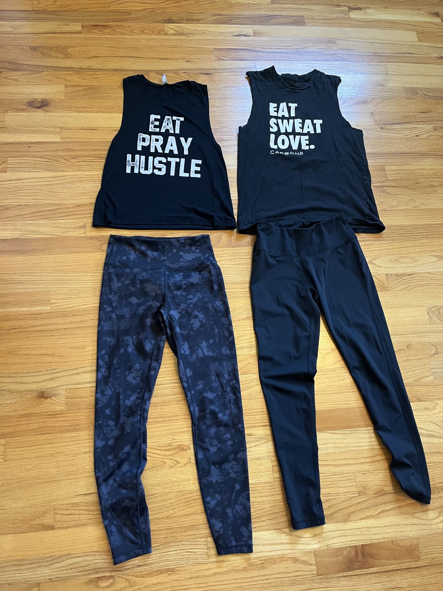 Workout clothing leggings tops lot