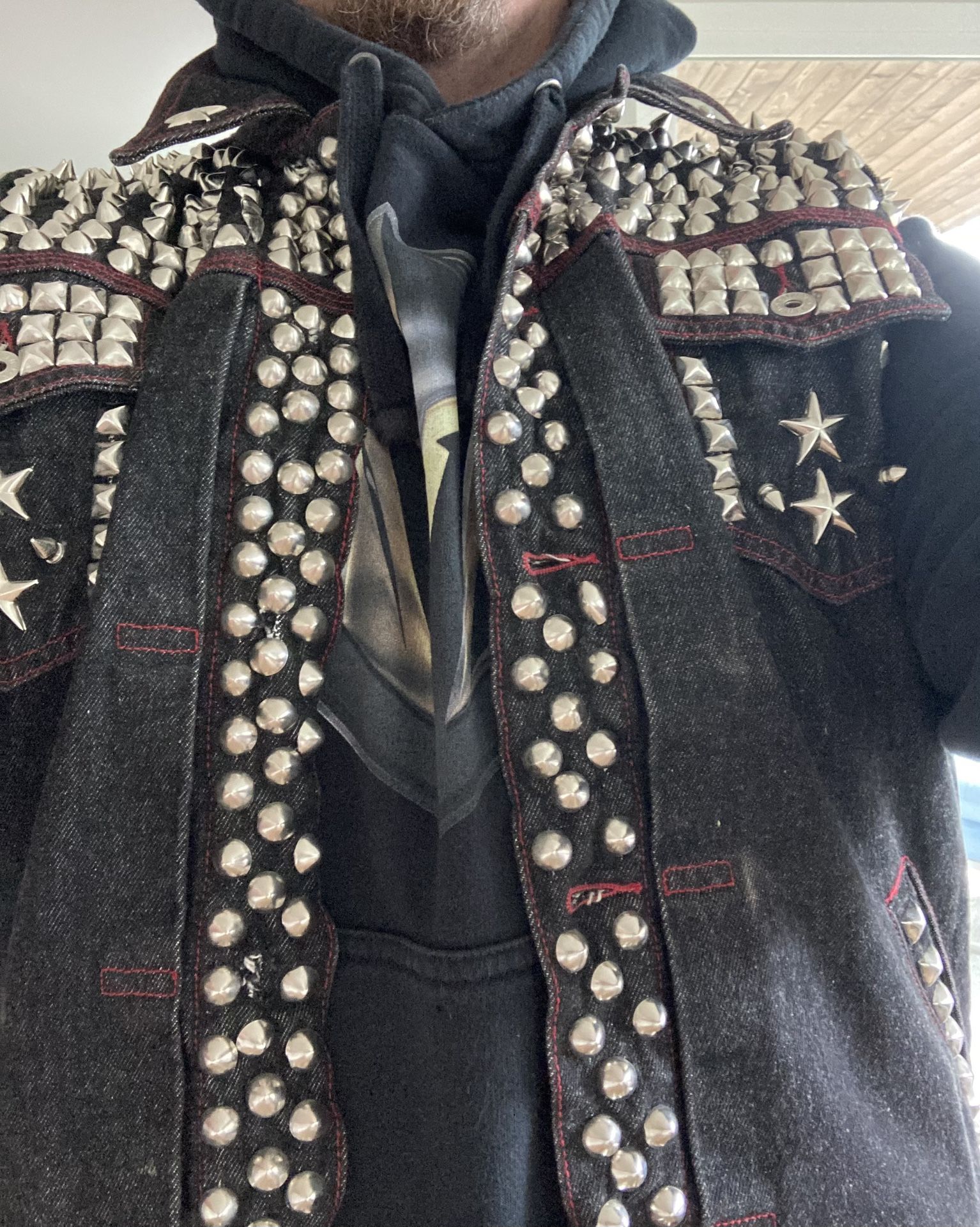 ジャケット・アウター st90's SAXONY punk vest ジャケット・アウター st90's SAXONY punk vest 90's SAXONY