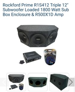 Rockfordfosgate triplet with Prime Amplifier and 4 gauge Amp kit