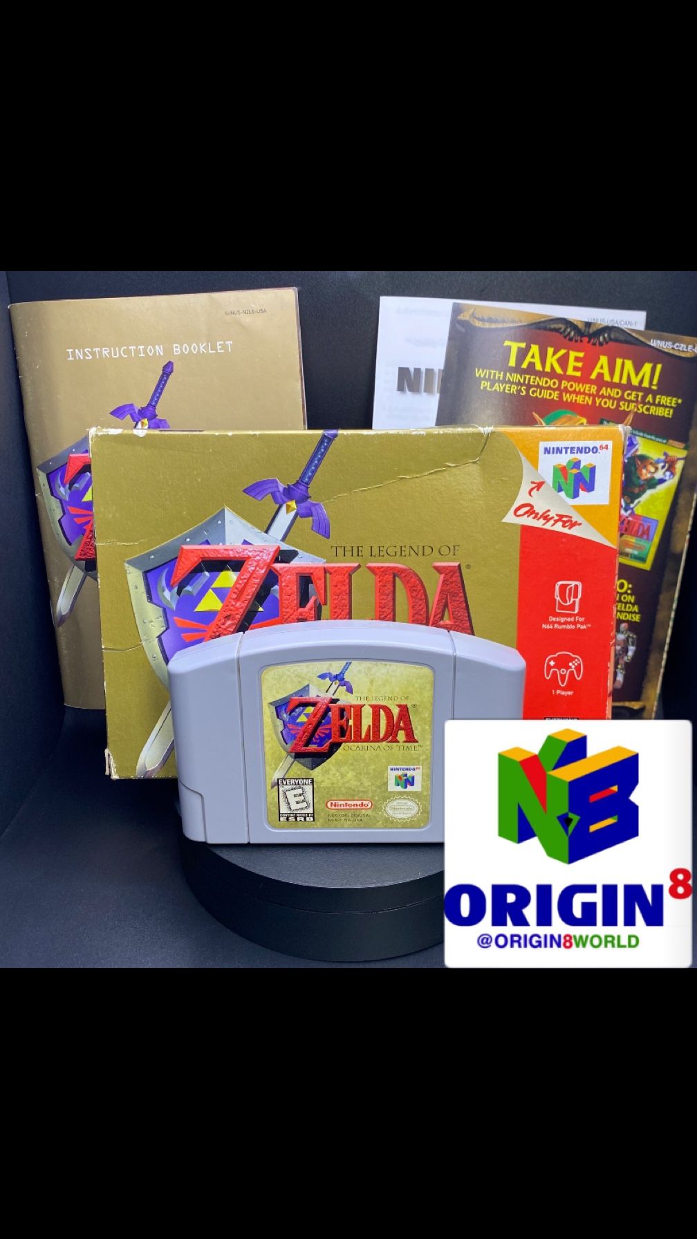 The Legend Of Zelda Ocarina Of Time CIB Complete In Box For Nintendo 64 Cleaned/Tested/Authentic Video Game N64