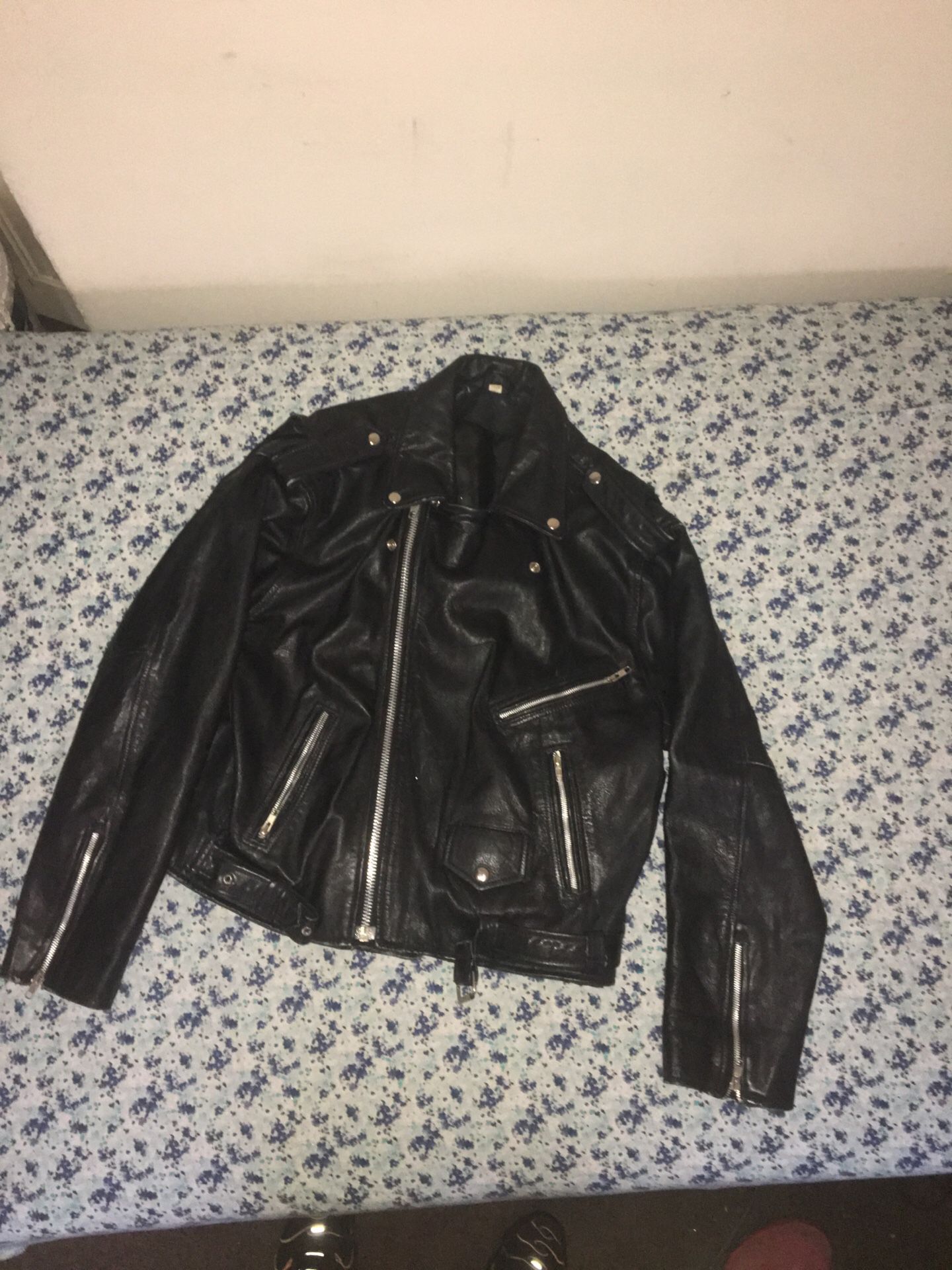 100% real leather jacket