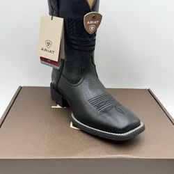 New ARIAT Sport Freedom Cowboy Boots Wide Square Toe BLACK SZ 8-8.5-9 EE Wide