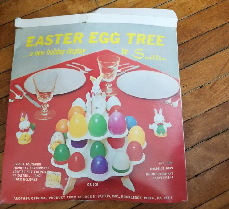 Vintage Easter Egg Plastic Tree