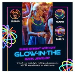 100 Glow Sticks Party Pack with Accessories
