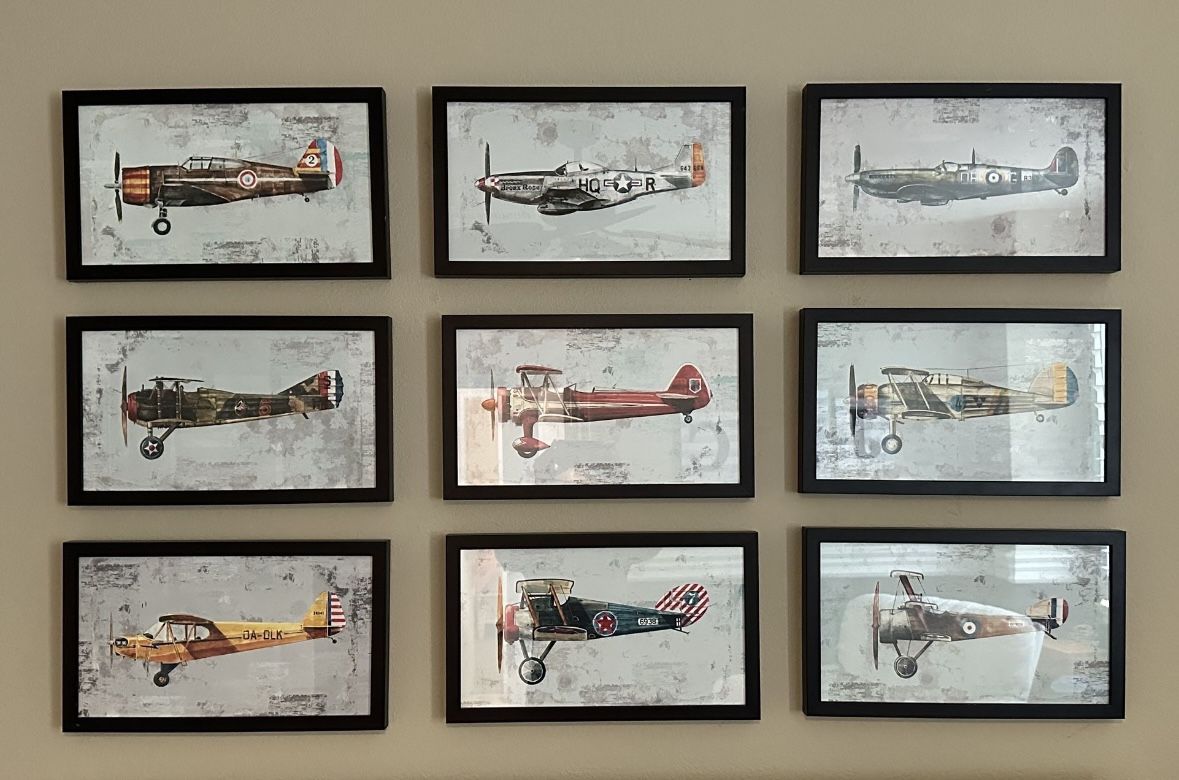 Restoration Hardware Aviator Vintage Plane Wall Art Collection