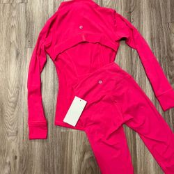 Lululemon Pink Two-Piece Activewear Set