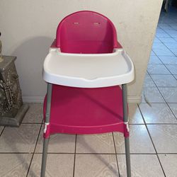 Pink Baby Convertible High Chair 