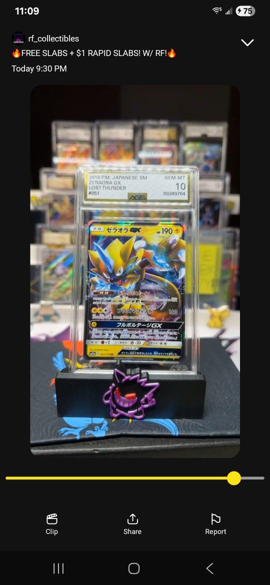 Pokémon card graded 10.