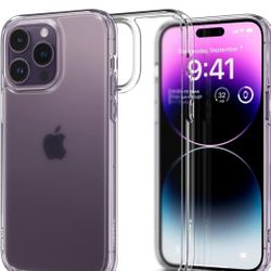 Spigen Ultra Hybrid Designed for iPhone 14 Pro Max Case (2022) [Anti-Yellowing], [Military-Grade Protection] - Crystal Clear